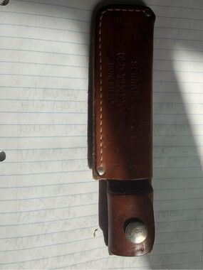 Vintage Schrade Old-Timer Honesteel Sharpening Steel Leather Sheath ONLY
